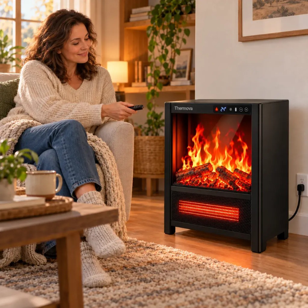 Thermova™ heating the living room in winter