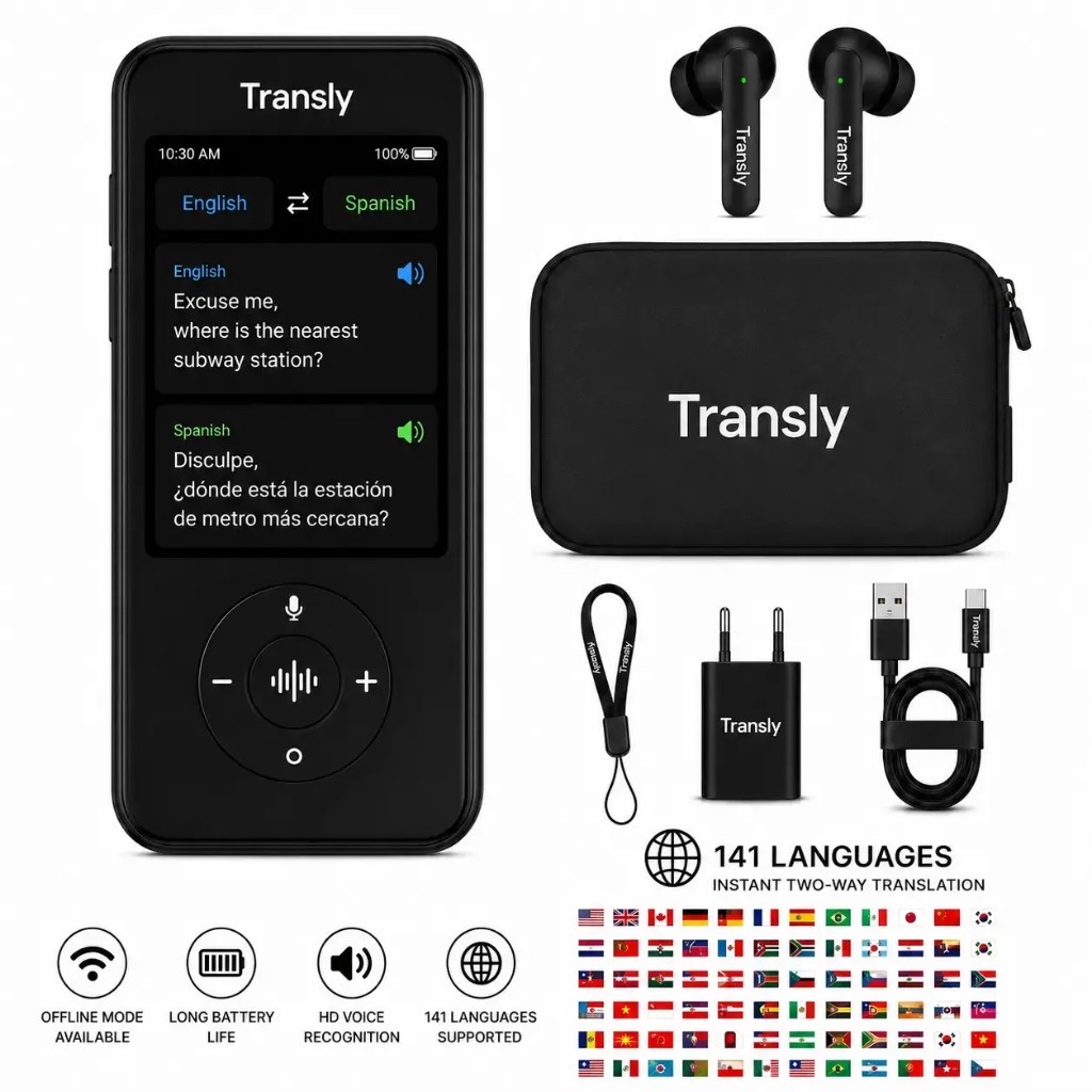 Transly™ traduttore AI per traduzione on-device in tempo reale